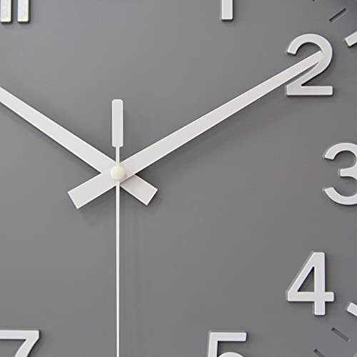HZDHCLH Grey Wall Clock 12 Inch Silent Non Ticking Clock for Living Room Bedroom Kitchen Office Decor