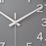 HZDHCLH Grey Wall Clock 12 Inch Silent Non Ticking Clock for Living Room Bedroom Kitchen Office Decor