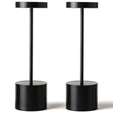 2 Pack Rechargeable Table Lamp, LED Cordless Table Lamp,5000mAh Battery Operated Portable Table Light,Dimming for Restaurant/Patio/Outdoor(Black)