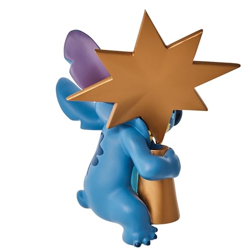 Department 56 Disney Lilo and Stitch Eating Star Christmas Sculpted Tree Topper, 8.5 Inch, Multicolor