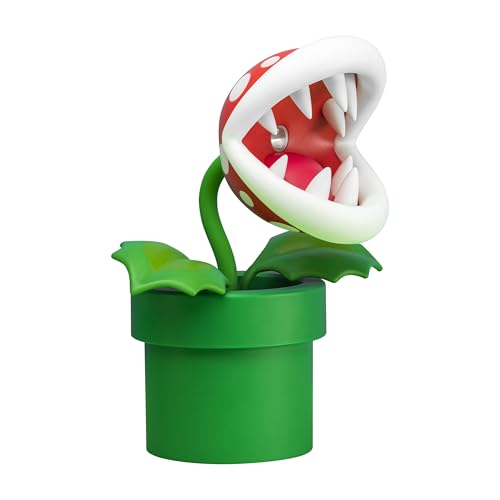 Nintendo Offical Licensed Super Mario Bros Piranha Plant LED Desk Light with Adjustable Head by Paladone, Collectible Gamer Gift Night Light