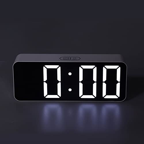 Digital Clock, Large Digital Alarm Clock, Northern European White Simple Large Font Bedroom Clock for Gift Giving