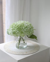 CHASMILE Real Touch Artificial Flowers Hydrangea in Vase for Home Decoration,Artificial Hydrangeas Centerpieces for Tables, Lifelike Fake Hydrangea in Vase for Bathroom, Office and Water Bar