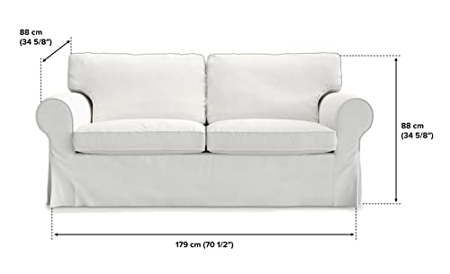 Ektorp Loveseat Sofa Cover Replacement for IKEA Ektorp Sofas Cover, Ektorp 2 Seat Loveseat Cover Only!(Daily Blue)