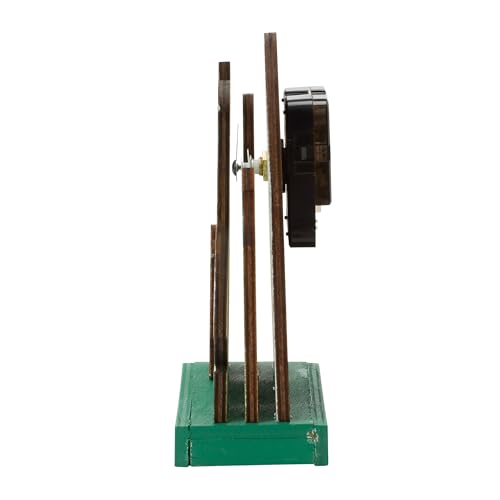 Enesco Allen Designs Golf Tee Time Battery-Operated Wooden Desk Clock, 5.9 Inch, Multicolor