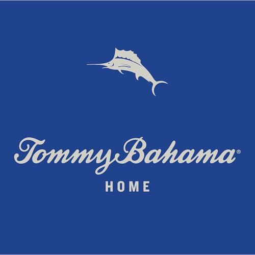 Tommy Bahama Throw Pillow Soft Cotton with Zipper Closure, Tropical Design, Ideal for Bed or Couch, 20" x 20", Coral Island Orange