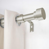 Time Forest Curtain Rods for Windows 66 to 120, 1 Inch Adjustable Heavy Duty Long Window Outdoor Curtain Rod for Patio, Drapery Rods with Simple End Caps, Size 32"-120", Brushed Nickel