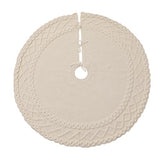 NIBESSER White Knit Tree Skirt 48" - Ivory Knitted Christmas Tree Skirt Mat for Home Party Holiday Ornaments Christmas Decorations