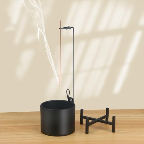 2 Pack Incense Burner, Anti-Ash Flying Metal Incense Holder，Incense Holder for Sticks，with Iron Catcher and Stabilizing Base Four-Legged Base,Perfect for Meditation Yoga, Home Decor