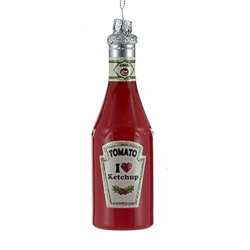 Kurt S. Adler Glass Ketchup Christmas Ornament