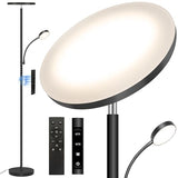 Floor Lamp-42W/4200LM Super Bright Floor Lamp,Dimmable 2-in-1 LED Floor Lamp for Bedroom,Torchiere Floor Lamps with Remote & Touch Control,69" Tall Standing Lamp for Living Room,Office,Reading,Black