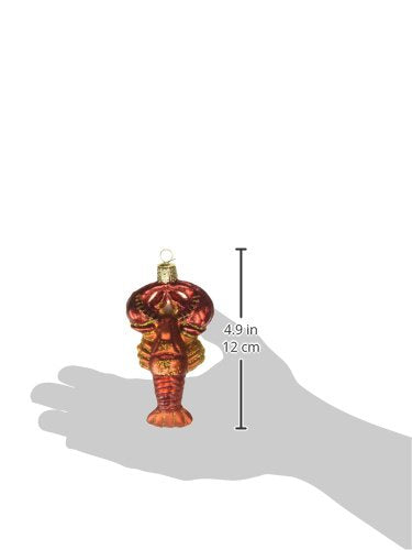 Old World Christmas Lobster Glass Blown Ornament for Christmas Tree, Handcrafted Holiday Decoration, Sea Collection