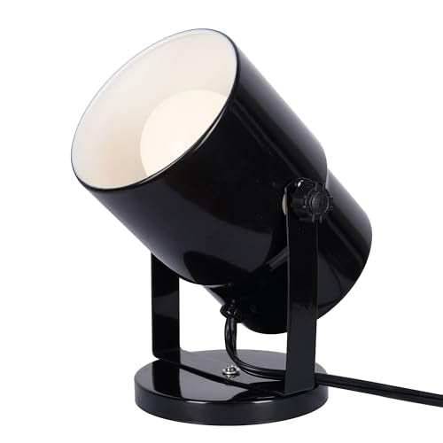 Catalina Lighting Multipurpose Spotlight Accent Lamp, Desk or Wall Mount Lamp for Office, Living Room, Dorm or Bedroom, Smart Home Compatible, Bulb Not Included, 7.5", Metallic Black