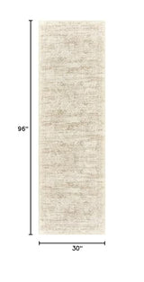 Soalmost Washable Runner Rug, 2'6" x 8' Non-Slip Kitchen Vintage Foldable Hallway Runners for Entryway, Laundry, Bedroom, Beige