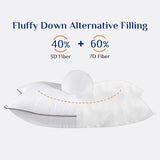 JOLLYVOGUE Pillows Standard Size Set of 2, Cooling and Firm Pillows with Oeko-Tex Certified Down Alternative Filling for Side, Back, and Stomach Sleepers, Hotel Collection