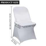 Dimatic 6 Pack Red Stretch Fabric Folding Chair Covers, Universal Fit Washable Slipcovers for Wedding, Banquet, Party