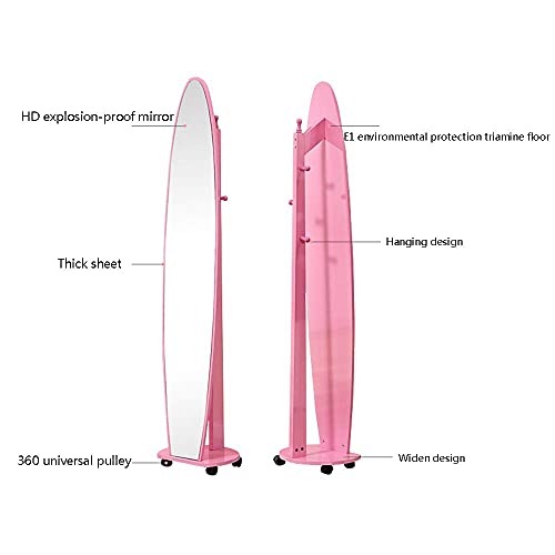 Mirror Modern Minimalist Full-Length Floor Home Stereo Rotating Dressing Can Be Used As Coat Rack