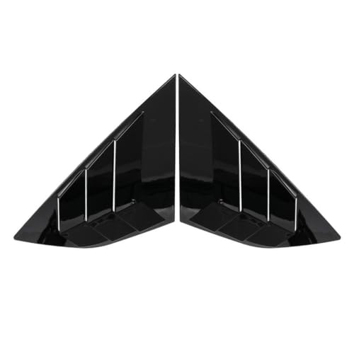 Fit for Ford Focus Rear Window Shutter Available 2012-2018 Hatchback Side Vents Shutter Cover Trim Exterior A Pair(Glossy Black B)