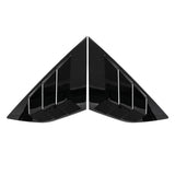Fit for Ford Focus Rear Window Shutter Available 2012-2018 Hatchback Side Vents Shutter Cover Trim Exterior A Pair(Glossy Black B)