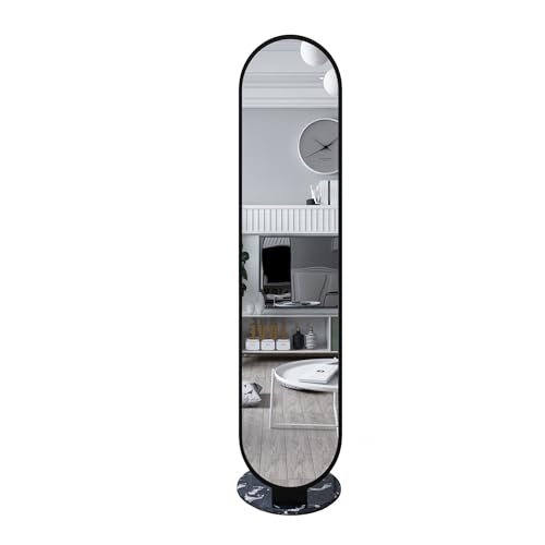 Full-Length Mirror Home Bedroom Dressing Mirror Full-Body Floor Mirror Hanging Hanger Combination Vertical Rotatable Fitting Mirror Full Length Floor Mirror (A)