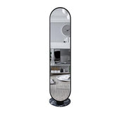 Full-Length Mirror Home Bedroom Dressing Mirror Full-Body Floor Mirror Hanging Hanger Combination Vertical Rotatable Fitting Mirror Full Length Floor Mirror (A)