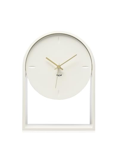Kartell Air du Temps Table Clock, Plastic, White, 21.5 x 8 x 30 cm