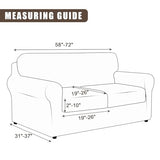 SearchI Stretch Sofa Cover Printed Couch Cover, Floral Pattern 3 Pieces Loveseat Slipcover with 2 Separate Cushion Cover, Washable Furniture Protector for Living Room(Loveseat, Love Flower)