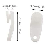 E-outstanding 50 Sets White Plastic Traverse Rod Slides Rail Glider and Metal Curtain Hooks Window Curtain Accessories