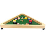Yuanhe Billiards Pool Ball Clock - 14Inch Triangle Pool Table Cool Wall Clock with Solid Wood Frame,Great for Billiards Room,Pool Room,Game Room,Bar