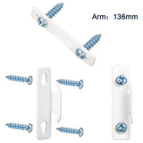 Sratte Curtain Rod Bracket Curtain Rod Single Hardware Brackets Spreader Wall Hooks with Screws Window Hardware Holders for Kitchen Accessories Supply(White,10 Pcs)