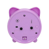 Depesche TOPModel Blooming Kitty 14063 Children's Alarm Clock with Model Cat Motif Silent Clock with Light Function Purple