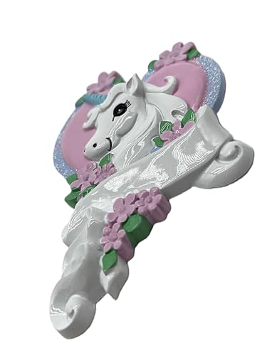 Kurt S. Adler White Unicorn Horse with Pink Heart Christmas Ornament Holiday Decoration W8285, Resin