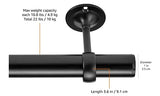 Amazon Basics Curtain Rod Ceiling-Mount Bracket Set, 4-Pack, Black Finish