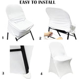 40PCS Stretch Spandex Folding Waterproof Chair Covers,Universal Fitted Chair Cover Protector for Wedding Party Banquet Holidays Celebration Decoration(40, White New)