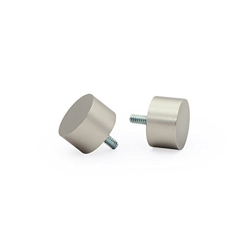Ivilon Drapery Window Curtain Rod - End Cap Style Design 1 Inch Pole. 48 to 86 Inch Color Satin Nickel
