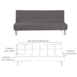 Futon Slipcover,Futon Covers Slipcover,Futon Covers Folding Sofa Cover Solid Color Futon Slipcover Polyester Elastic Fabric All Inclusive Cover