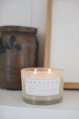 Sand + Fog Scented Candle - Amber & Fig – Additional Scents and Sizes – 100% Cotton Lead-Free Wick - Luxury Air Freshening Jar Candles - Perfect Home Decor – 12oz