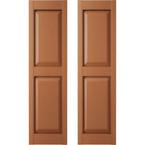12 in. W x 39 in. H Builders Edge, TailorMade Two Equal Panels, Raised Panel Shutters, Includes Matching Installation Spikes (Per Pair), 471 - Treated Cedar