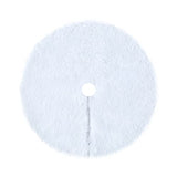 Sattiyrch Small Christmas Tree Skirt 18in, Faux Fur White Xmas Small Tabletop Christmas Tree Skirt (White Faux Fur, 18in)