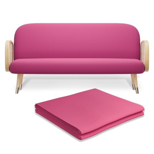 Queen Size Futon Cover, Armless Stretch Futon Cover, Sofa Slipcover Furniture Protector for Kids, Pets, Machine Washable Zippered Futon Couch Covers, Deep Pink