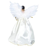 Kurt S. Adler, Inc. UL2219 Kurt Adler 10-Light 12" Ivory & Gold Black Angel Treetop