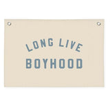 Boys Room Decor, Long Live Boyhood Banner, Baby Boy Shower Decorations, Linen Canvas Banner Wall Hanging Flag Decor for Toddler Boy Room Nursery Playroom 20x30