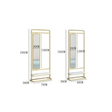 Full-Length Mirror Full-Body Floor Mirror Rotating Dressing Mirror Hanging Coat Rack Combination Simple Storage Home Bedroom Coat Rack Full Length Floor Mirror (Gold 70cm)