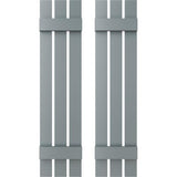 12 in. W x 35 in. H Builders Edge, TailorMade Three Board Spaced (2 Batten), Board-n-Batten Shutters, Includes Matching Installation Spikes (Per Pair), 419 - Storm Cloud