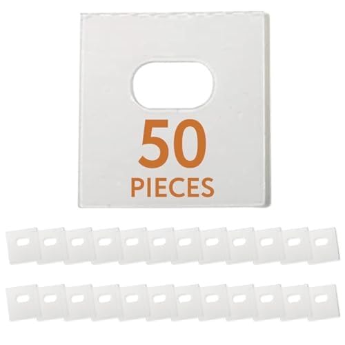 IMPRESA Clear Vertical Blind Repair Tabs - 25 Sets (50 Tabs), 2 Alcohol Wipes Strong Adhesive Peel Stick Bond - Universal Fit for Vertical Slats - Tool-Free Sliding Door Blind Fix