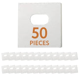 IMPRESA Clear Vertical Blind Repair Tabs - 25 Sets (50 Tabs), 2 Alcohol Wipes Strong Adhesive Peel Stick Bond - Universal Fit for Vertical Slats - Tool-Free Sliding Door Blind Fix