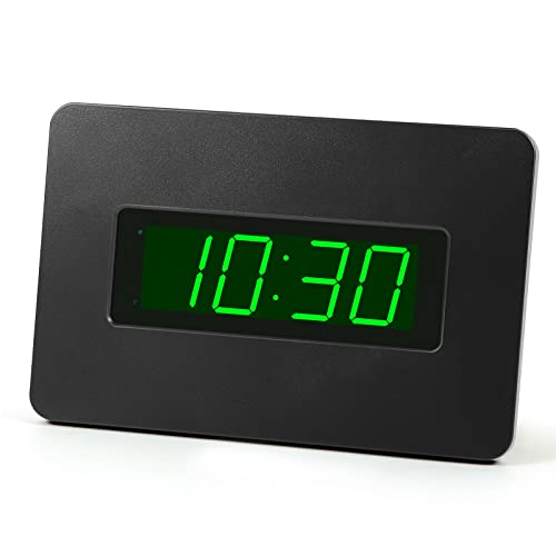 Digital Wall Clock Battery Operated with LED Display, Wall Clock with Backlight, Table-top, Alarm, Brightness Adjustable,12/24Hr