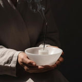 Radicaln Marble Incense Holder 5.5" Inches Handmade White Marbles Ashtray for Home Décor, Ideal Incense Stick Holder, Palo Santo Holder & Incense Holder Marble for Living Room