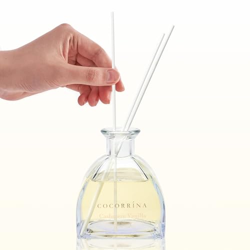 COCORRÍNA Reed Diffuser - 8.5 Oz Clean Linen Reed Diffuser with 8 Sticks for Home Bathroom Shelf Decor (Simple Luxe Collection)