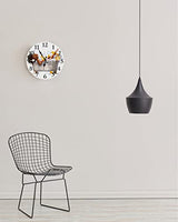 LOKMU Silent Non Ticking Clock 10 Inch, Round Wall Clock,Decorative for Living Room, Kitchen, Home,Bathroom, Bedroom, Office or School, African Woman Taking Shower